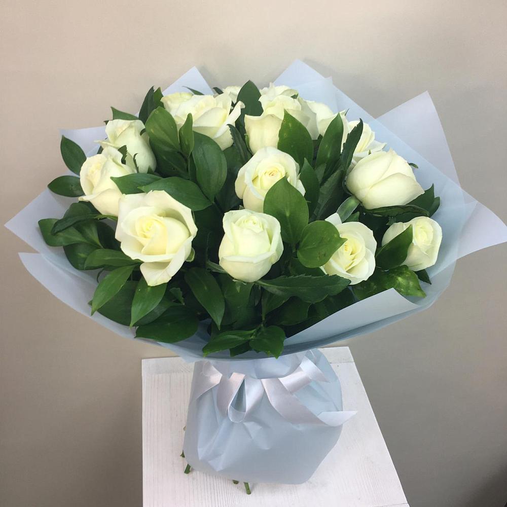15 Белых роз Проуд в Мге Букет 15 Белых роз Проуд в Мге