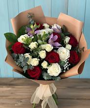 Букет цветов из:  Розы и Альстромерии #REPLACE_PRED# Мге