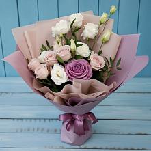 Букет цветов из:  Розы и Лизиантусы в Мге