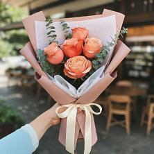 Букет персиковый аромат в Мге Букет цветов из:  Розы в Мге