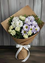 Букет цветов из:  Хризантемы и Розы #REPLACE_PRED# Мге