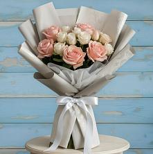 Букет Нежное облако в Мге Букет цветов из:  Розы в Мге