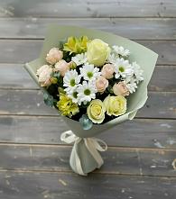 Букет цветов из:  Альстромерии, Розы и Хризантемы #REPLACE_PRED# Мге